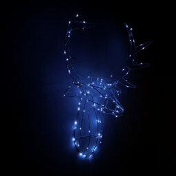 Samuel Alexander 70Cm Outdoor Light Up Reindeer Head Christmas Decoration With Twinkling Ice White Leds