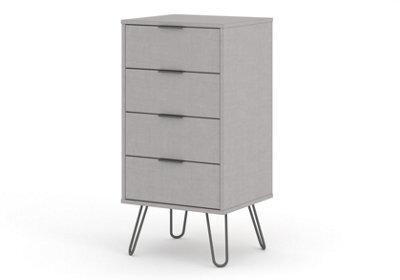 Core Products Augusta Grey Industrial 4 Drawer Narrow Chest H90.3Cm X W45.0Cm X D39.5Cm - image 1