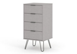 Core Products Augusta Grey Industrial 4 Drawer Narrow Chest H90.3Cm X W45.0Cm X D39.5Cm - thumbnail 2
