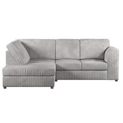 SOFASELECTIONUK LTD Jumbo Cord High Back 4-Seater Left Hand Facing Corner Sofa Transform Your Living Space And Style