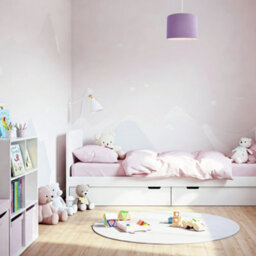 Happy Homewares Modern Lilac Velvet Fabric Drum Lampshade With Inner Cotton Lining - thumbnail 7