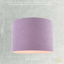 Happy Homewares Modern Lilac Velvet Fabric Drum Lampshade With Inner Cotton Lining - thumbnail 6