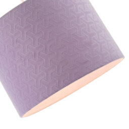 Happy Homewares Modern Lilac Velvet Fabric Drum Lampshade With Inner Cotton Lining - thumbnail 3
