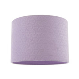 Happy Homewares Modern Lilac Velvet Fabric Drum Lampshade With Inner Cotton Lining