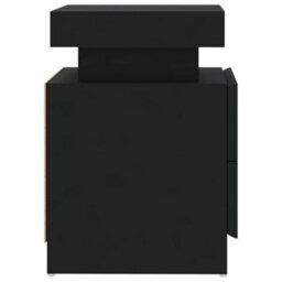 Berkfield Bedside Cabinet Black 45X35X52 Cm Engineered Wood - thumbnail 5