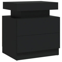 Berkfield Bedside Cabinet Black 45X35X52 Cm Engineered Wood - thumbnail 2