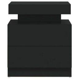 Berkfield Bedside Cabinet Black 45X35X52 Cm Engineered Wood - thumbnail 4