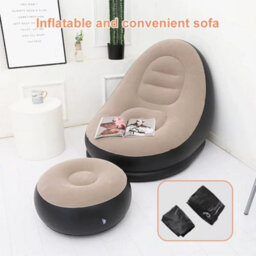 Inflatable Lazy Sofa For Living Room Chair Cofee Color - thumbnail 4
