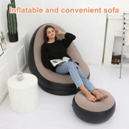 Inflatable Lazy Sofa For Living Room Chair Cofee Color - thumbnail 1