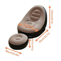 Inflatable Lazy Sofa For Living Room Chair Cofee Color - thumbnail 3