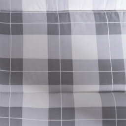 Ohs Gingham Check Coverless Duvet 10.5 Tog Bedding Pillowcases, Grey - King - thumbnail 5