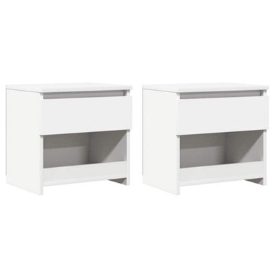 Berkfield Elegant Bedside Cabinets 2 Pcs White 40X30X39 Cm Engineered Wood - image 1