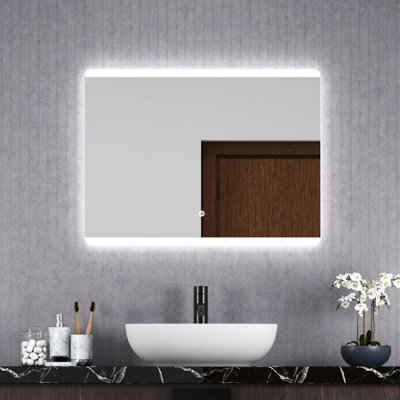 Royal Bathrooms Kyoto 800 X 600mm Rectangular Led Illuminated Bathroom Mirror - Anti-Fog - image 1
