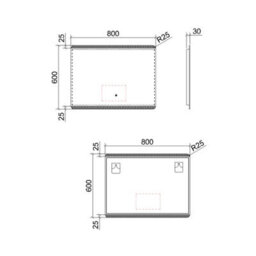 Royal Bathrooms Kyoto 800 X 600mm Rectangular Led Illuminated Bathroom Mirror - Anti-Fog - thumbnail 4