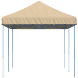 Walplus Foldable Party Tent Garden Gazebo Canopy Pop-Up Beige 580X292X315 Cm - thumbnail 4