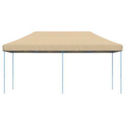 Walplus Foldable Party Tent Garden Gazebo Canopy Pop-Up Beige 580X292X315 Cm - thumbnail 3