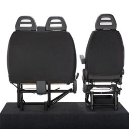 Uk Custom Covers Citroen Jumper 2006-2022 Black Front Seat Covers - 3 Seats, Pulldown Tray - thumbnail 5