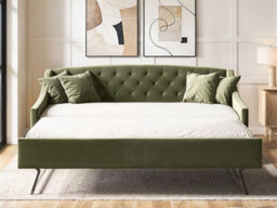 Flair Aurora Daybed With Trundle Khaki Green Velvet - thumbnail 4
