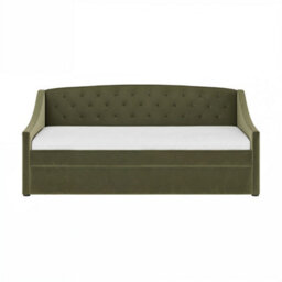 Flair Aurora Daybed With Trundle Khaki Green Velvet - thumbnail 6