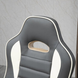 Viokef Vinsetto Gaming Chair Pu Leather Office Chair Swivel Chair W/ Tilt Function Grey - thumbnail 8
