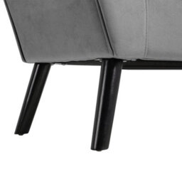 Living And Home Grey Velvet Upholstered Hallway Bench Bed End Bench With Raised Arms W 1180 X D 450 X H 560 mm - thumbnail 8