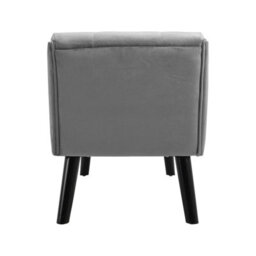Living And Home Grey Velvet Upholstered Hallway Bench Bed End Bench With Raised Arms W 1180 X D 450 X H 560 mm - thumbnail 5