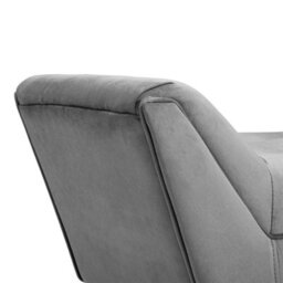 Living And Home Grey Velvet Upholstered Hallway Bench Bed End Bench With Raised Arms W 1180 X D 450 X H 560 mm - thumbnail 7