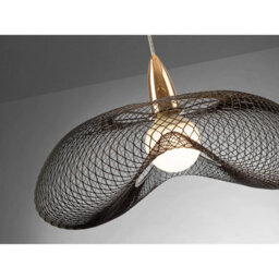 Luminosa Lighting Luminosa Forma Wire Frame Pendant Ceiling Light Shiny Gold, Black, E27 - Uk Stock - thumbnail 4