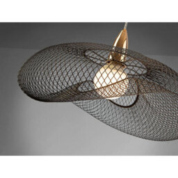 Luminosa Lighting Luminosa Forma Wire Frame Pendant Ceiling Light Shiny Gold, Black, E27 - Uk Stock - thumbnail 5