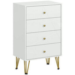 Homcom Chest Of Drawers, 4 Drawers Dresser Storage Organiser For Bedroom - thumbnail 2