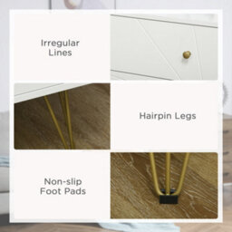 Homcom Chest Of Drawers, 4 Drawers Dresser Storage Organiser For Bedroom - thumbnail 5