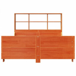 Berkfield Bookcase Bed Without Mattress Wax Brown 120X190 Cm Small Double Solid Wood - thumbnail 4