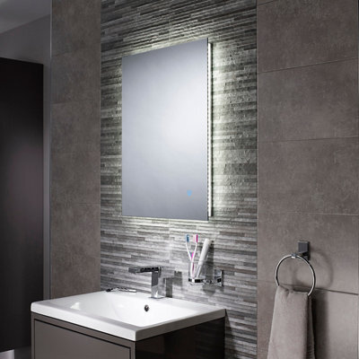 Sensio Serenity Rectangular Wall-Mounted Bathroom Illuminated Contemporary Bathroom Mirror (H)70Cm (W)50Cm - image 1