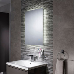 Sensio Serenity Rectangular Wall-Mounted Bathroom Illuminated Contemporary Bathroom Mirror (H)70Cm (W)50Cm - thumbnail 1