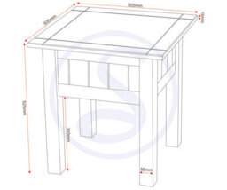 Seconique Panama Lamp End Table In White And Natural Wax Finish - thumbnail 7