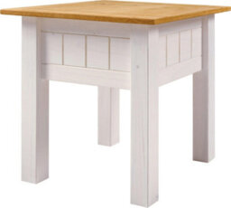 Seconique Panama Lamp End Table In White And Natural Wax Finish - thumbnail 3
