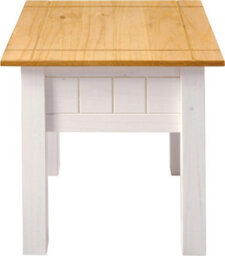 Seconique Panama Lamp End Table In White And Natural Wax Finish - thumbnail 4