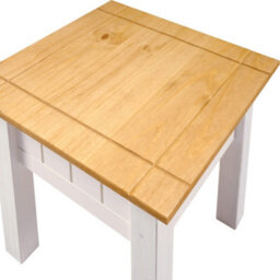 Seconique Panama Lamp End Table In White And Natural Wax Finish - thumbnail 5