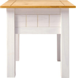 Seconique Panama Lamp End Table In White And Natural Wax Finish - thumbnail 6