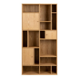 Furniture To Go Rangoon 3 Door Large Bookcase In Oak - thumbnail 2