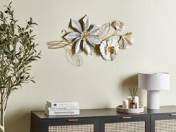 Beliani Wall Decor Flower Europium Metal 46 Cm Gold - thumbnail 2