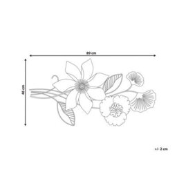 Beliani Wall Decor Flower Europium Metal 46 Cm Gold - thumbnail 3