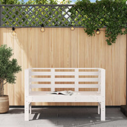 Walplus Garden Bench White 111.5X53X71 Cm Solid Wood Pine - thumbnail 3