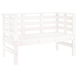 Walplus Garden Bench White 111.5X53X71 Cm Solid Wood Pine - thumbnail 2