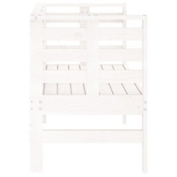 Walplus Garden Bench White 111.5X53X71 Cm Solid Wood Pine - thumbnail 5
