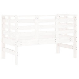 Walplus Garden Bench White 111.5X53X71 Cm Solid Wood Pine - thumbnail 6