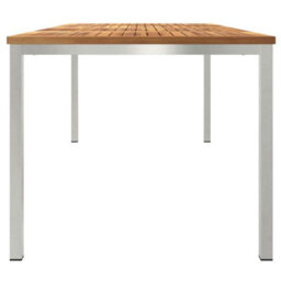 Berkfield Outdoor Dining Table Brown 200 X 90 X 75 Cm Solid Teak Wood - thumbnail 6