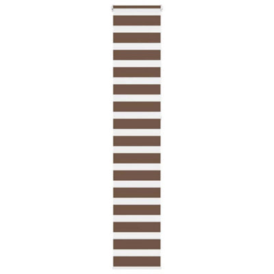 Berkfield Zebra Blind Brown 40X230 Cm Fabric Width 35.9 Cm Polyester - image 1