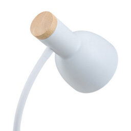 Living And Home White Table Lamp With Flexible Arm And Wooden Base - thumbnail 7