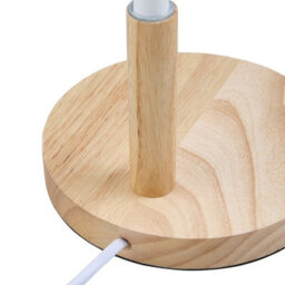 Living And Home White Table Lamp With Flexible Arm And Wooden Base - thumbnail 8